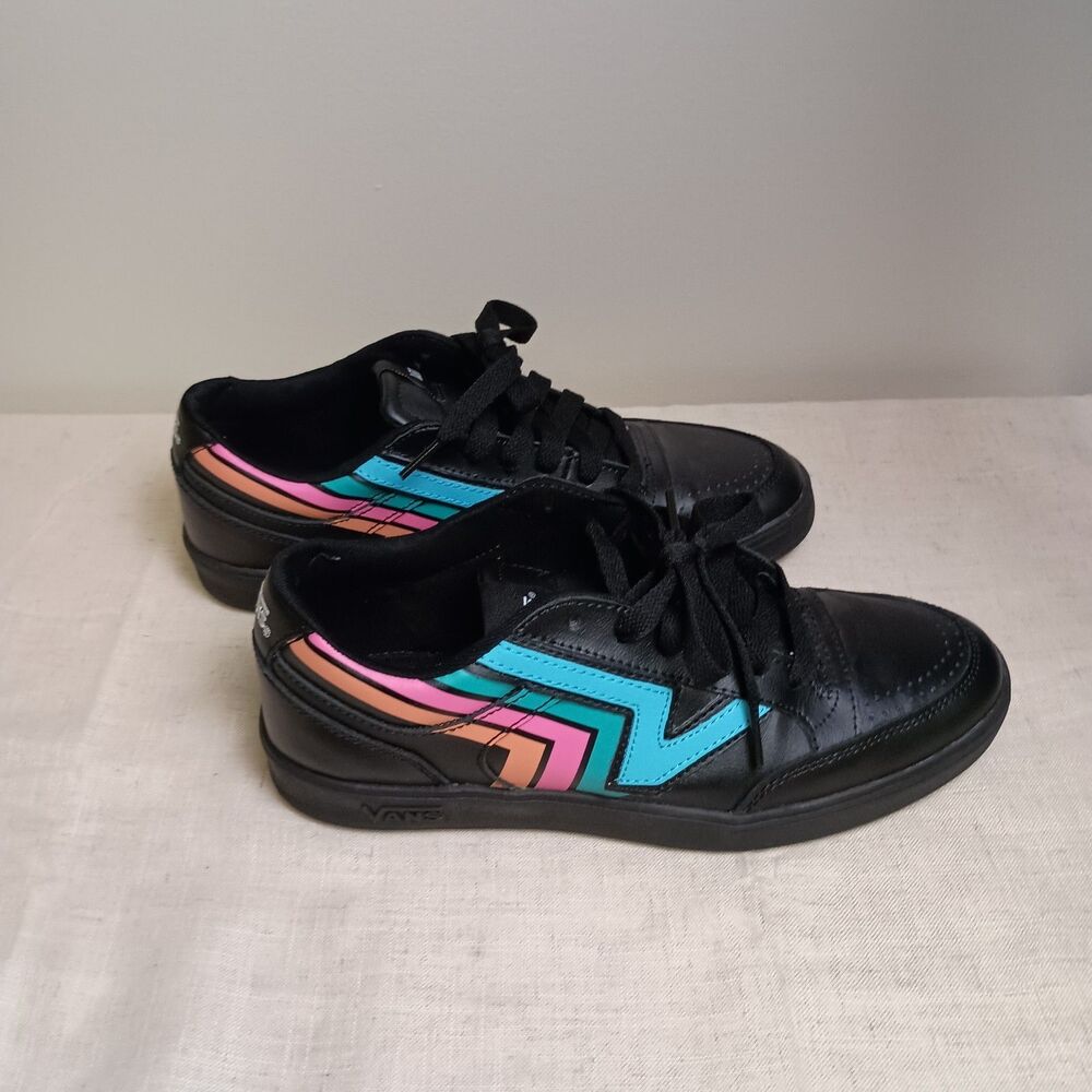 Vans Comfy Cush Mens Shoes Black Pink Blue Size 8 Lowland Fader